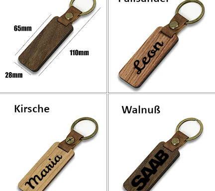 Schlüsselanhänger aus Edelholz