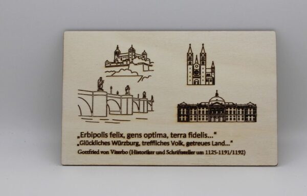 Holzpostkarte