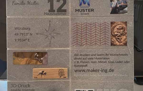 Individuell veredelte Fliesen